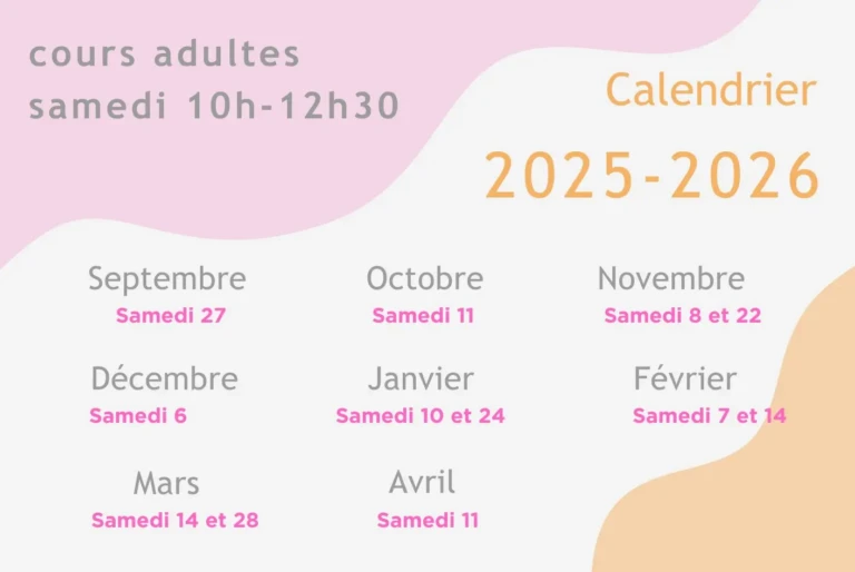Calendrier 2025-2026 - Adultes samedi