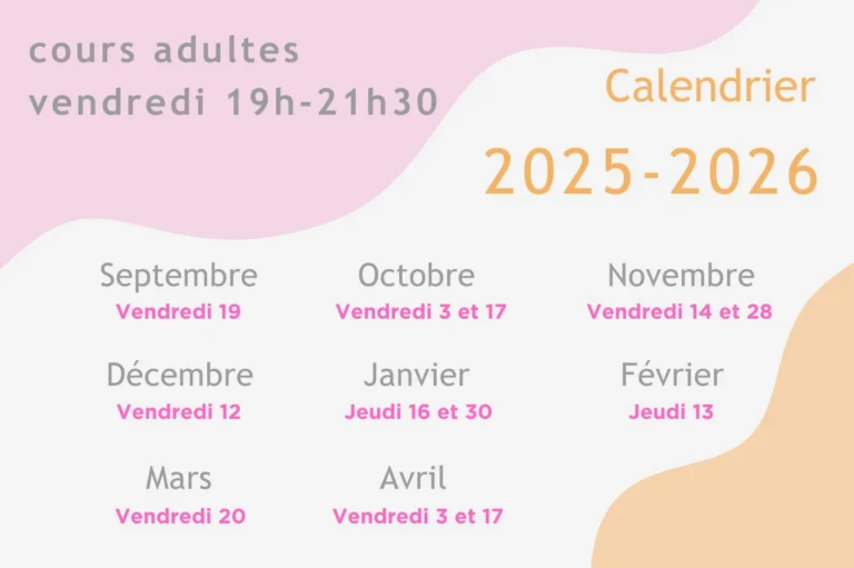 Calendrier 2025-2026 - Adultes vendredi